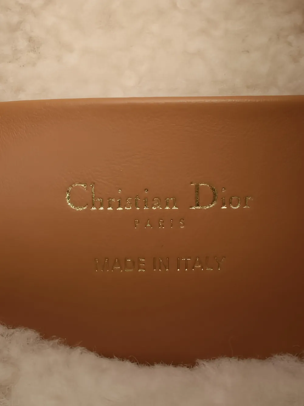 Pre-owned Dior 2020s Mini Alps Toujours Mouton-canage Tote In Neutral