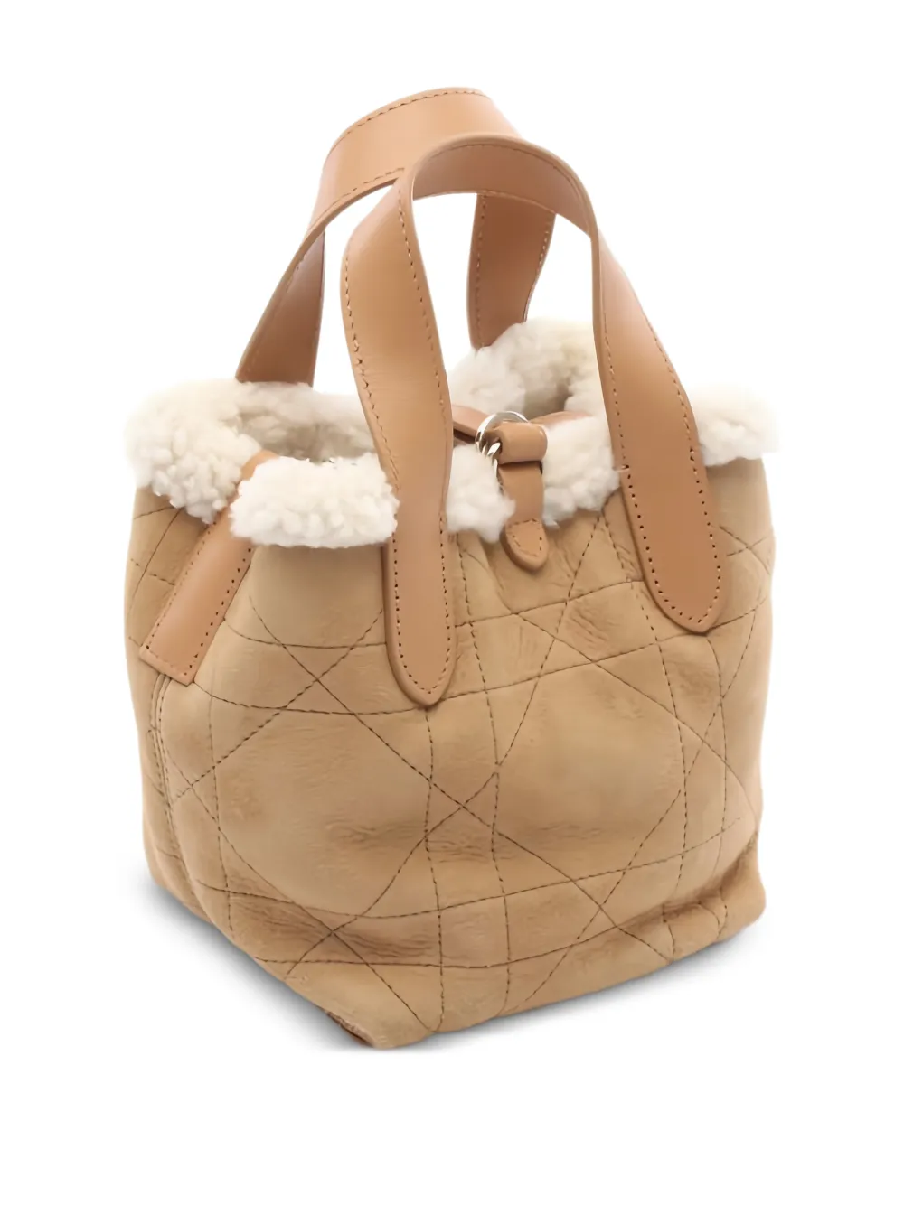 Christian Dior Pre-Owned 2020s DiorAlps Toujours kleine shopper met mouton canage Beige