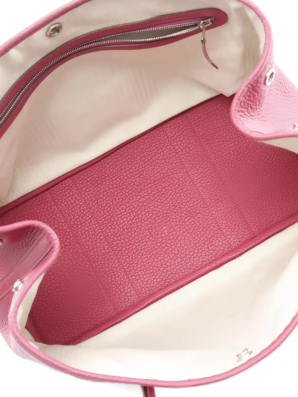 Pre-owned Hermes 2012 Pm Garden Party Leather Tote Bag In Pink