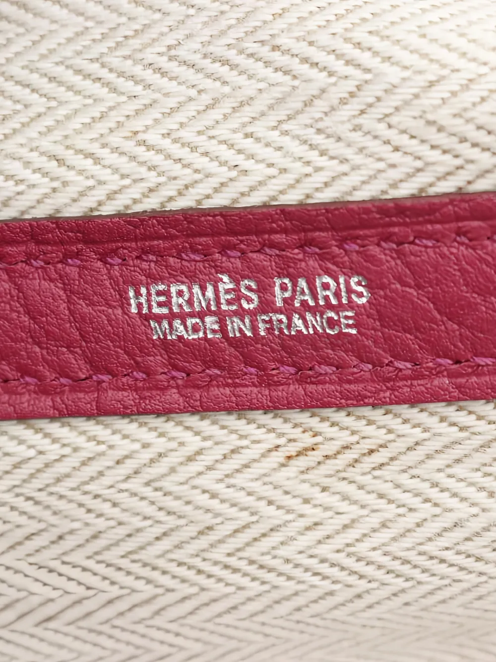 Pre-owned Hermes 2012 Pm Garden Party Leather Tote Bag In Pink