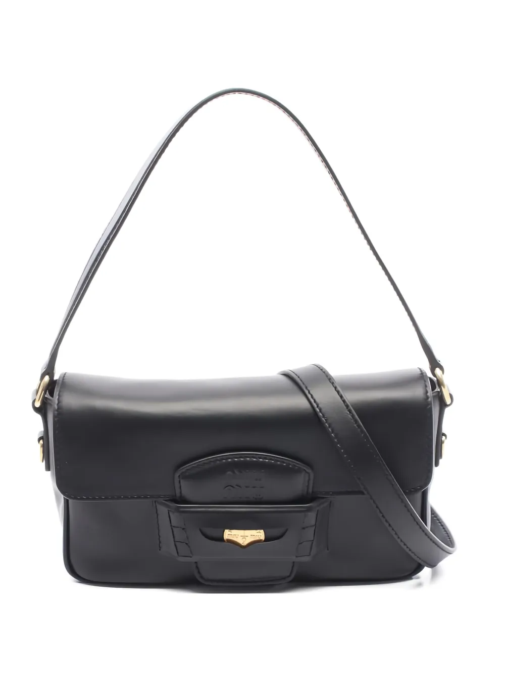 Miu Miu Pre-Owned 2020s leather penny tote bag | Black | Image 1
