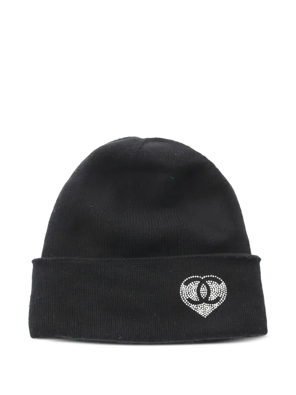 CHANEL Pre-Owned 1986-1988 cashmere beanie hat - Nero