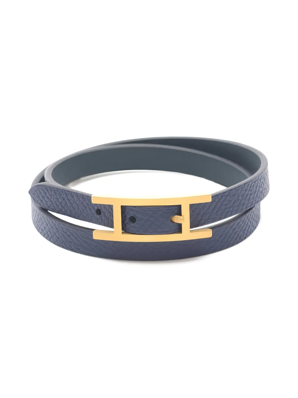 Hermès Pre-Owned 2010 Be Api double tour bracelet | Blue | Image 1