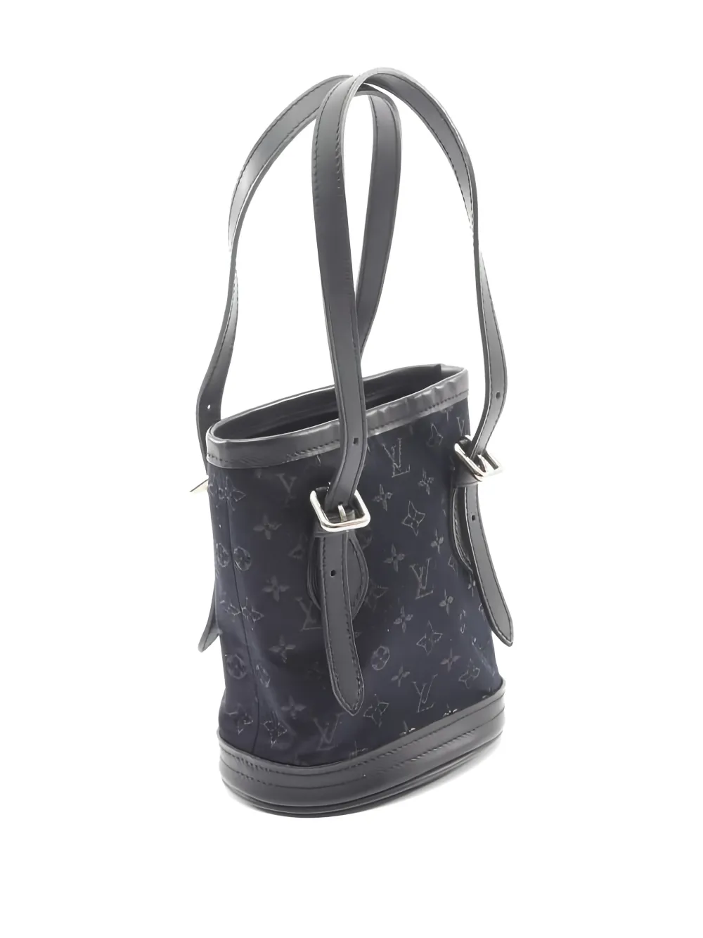 Louis Vuitton Pre-Owned 2001 mini bucket-tas met monogram Zwart