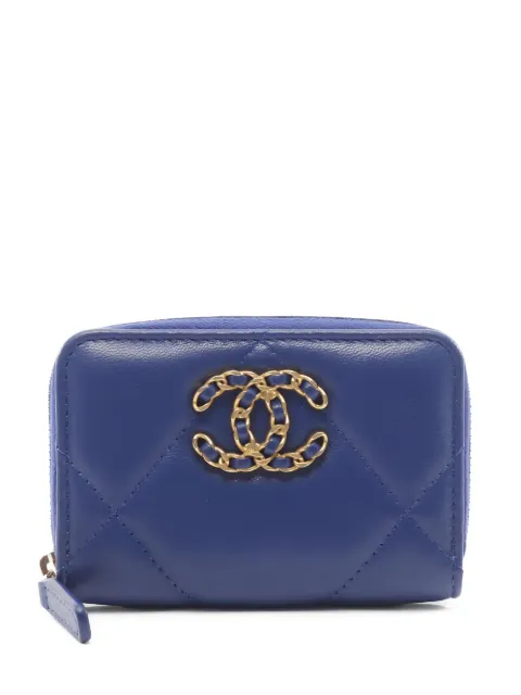 CHANEL Pre-Owned 2021 19 CC-logo quilted zip coin purse