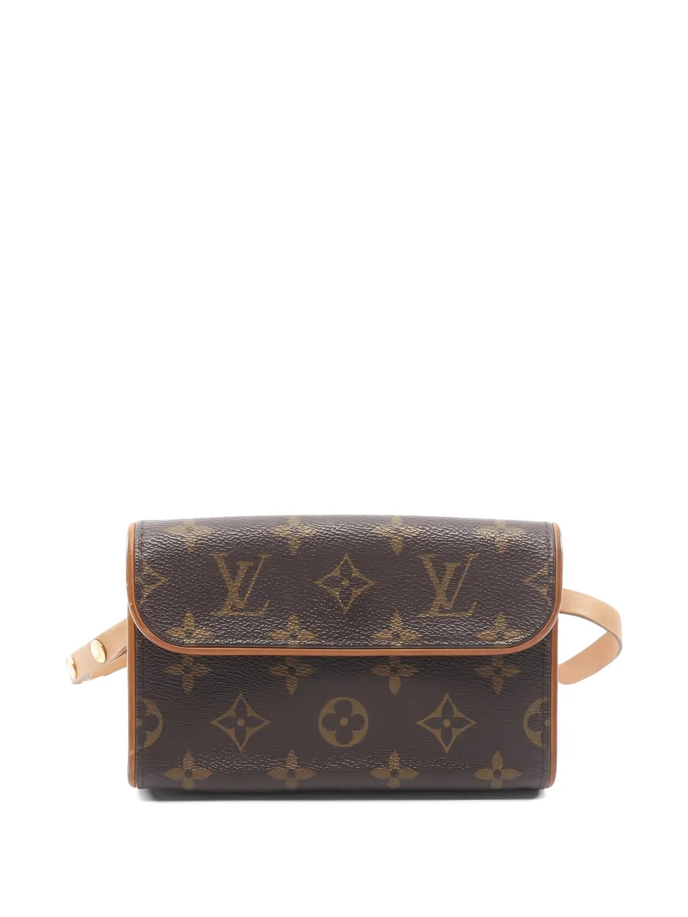 Pre-owned Louis Vuitton 2003 Pochette Florentine Monogram Belt Bag In Brown