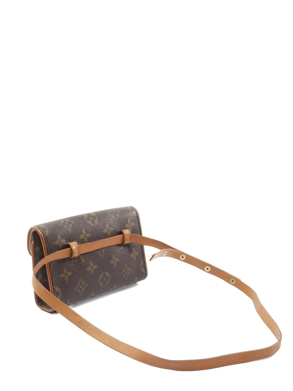 Pre-owned Louis Vuitton 2003 Pochette Florentine Monogram Belt Bag In Brown