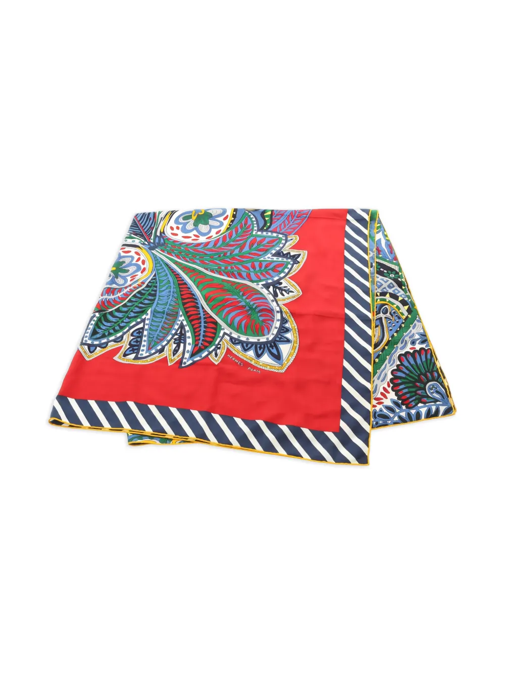 Hermès Pre-Owned 2010s Carrejean Le Jardin Maharani scarf - Rosso