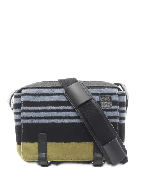Loewe Pre-Owned 2000s XS Military striped messenger bag