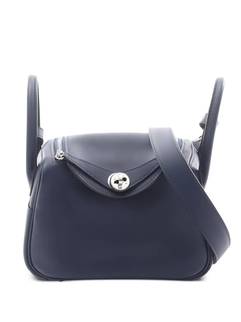 Hermès Pre-Owned شنطة عملية 'ليندي' صغيرة بمقبض علوي 2024 | أزرق | Image 1