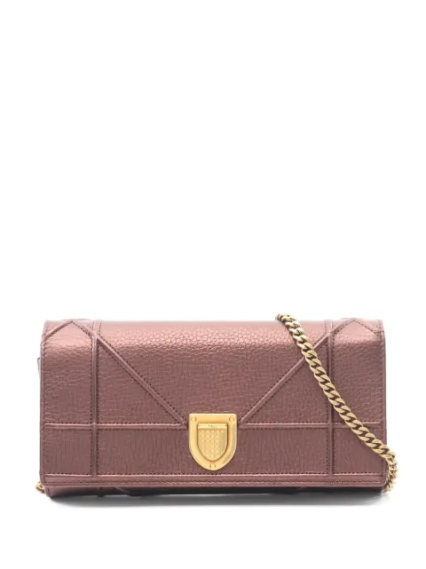 Christian Dior Pre-Owned 2010s Diorama chain-strap leather clutch bag