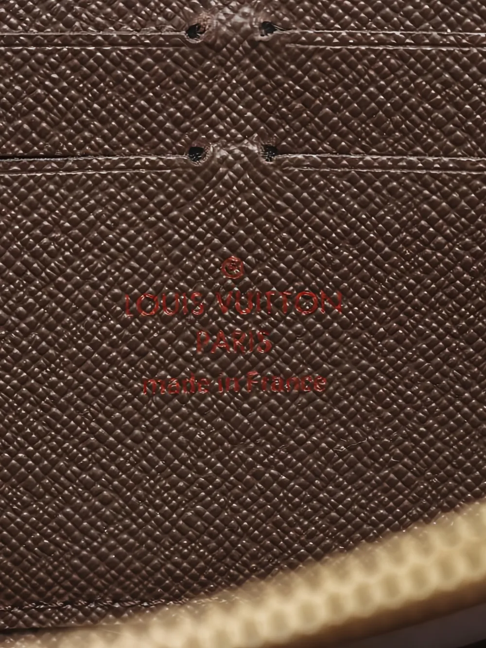 LOUIS VUITTON Pre-owned 2014 Damier Ebène Canvas Zip Wallet In Brown