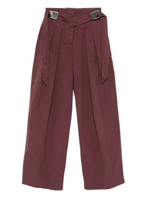 The Attico buckle-detail pleated trousers
