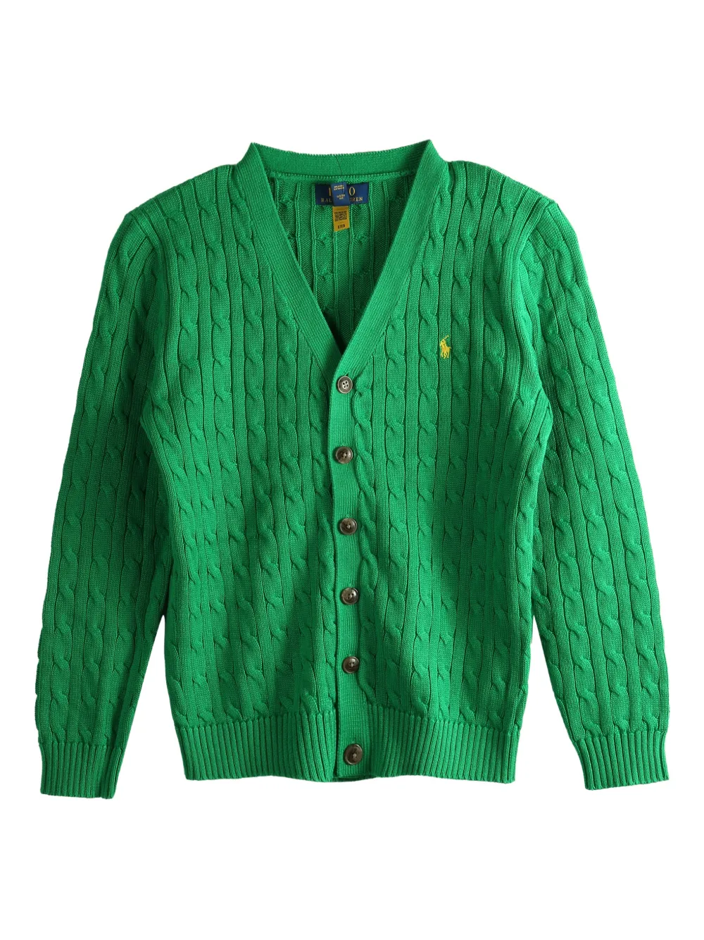 POLO RALPH LAUREN KIDS cable-knit cardigan - Grün
