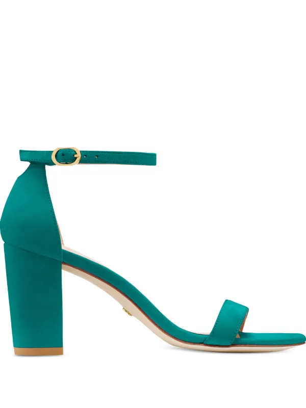 Stuart Weitzman Nearlynude Block-heel Strap Sandals in Green