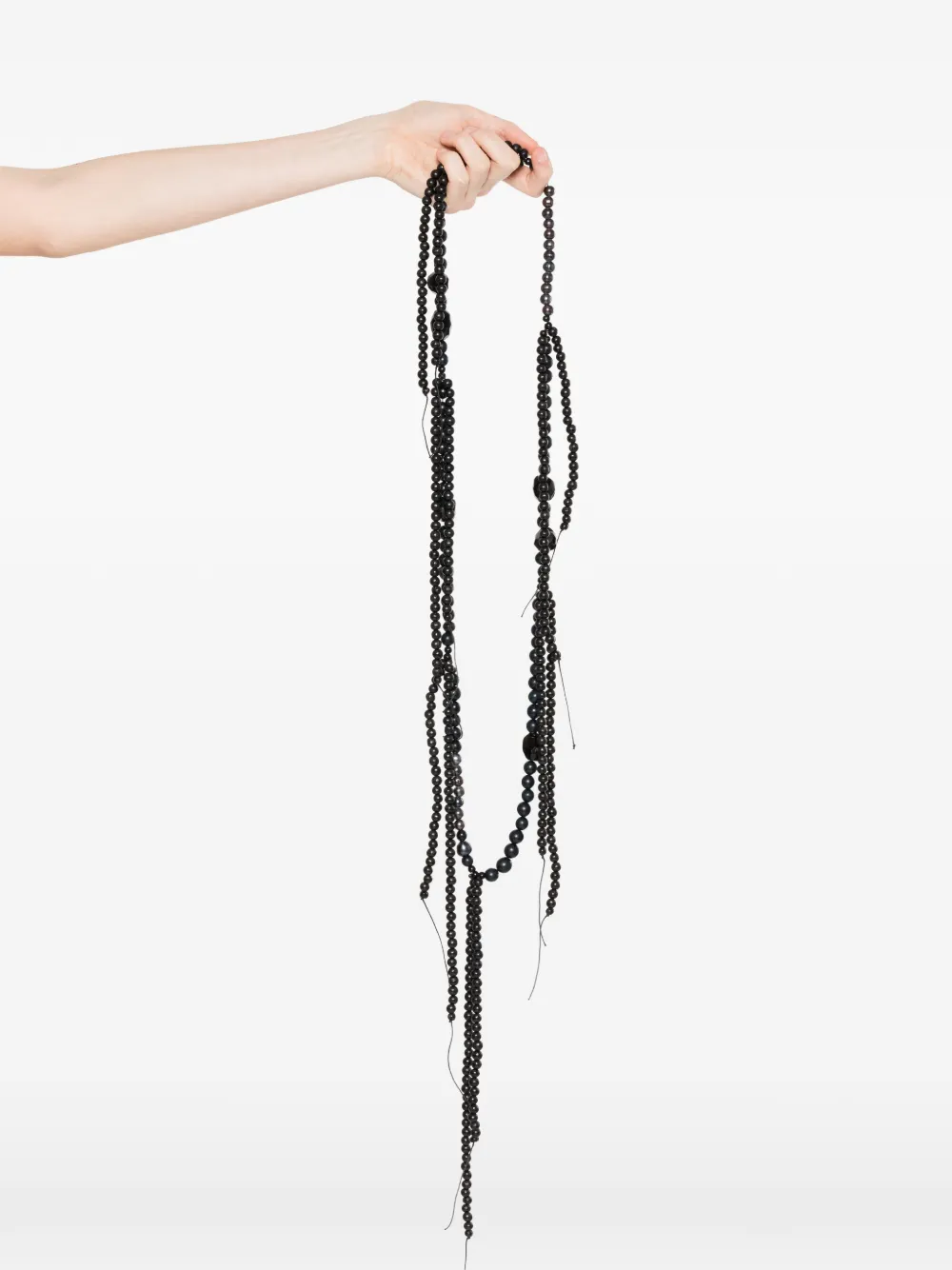 Kundo K-168 Val Beaded Pearl Necklace In Black