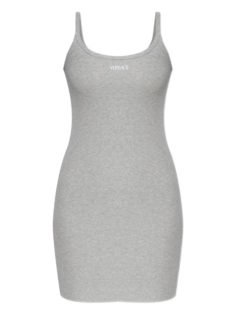 Versace logo ribbed dress - Grigio