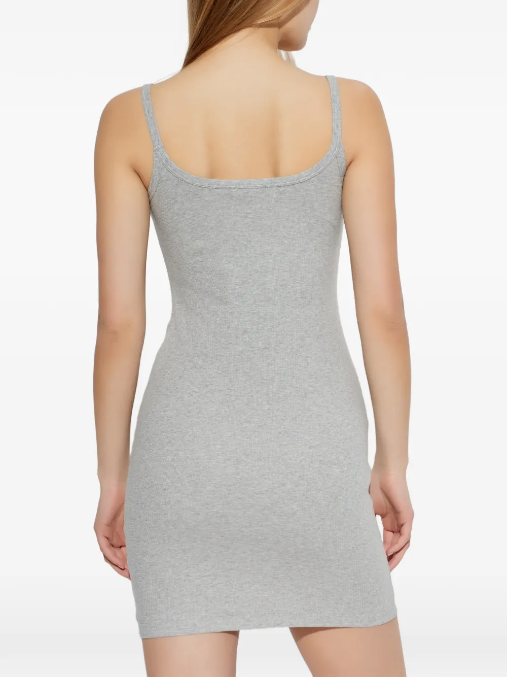  Versace Logo Ribbed Dress - Grey 