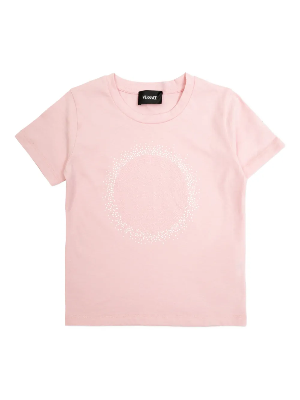 Versace Kids' Embellished T-shirt In Pink