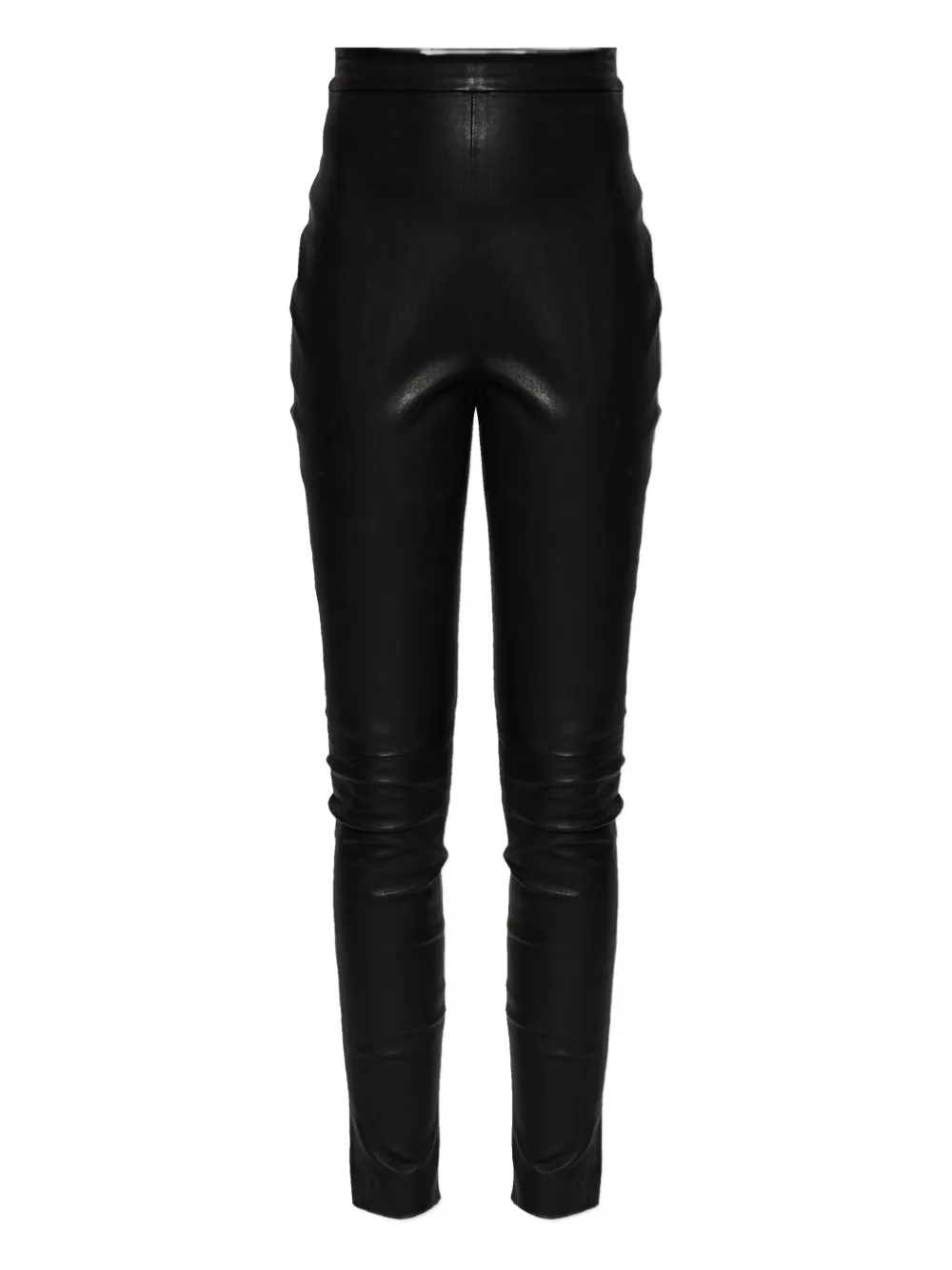 Balmain zip leather trousers - Nero