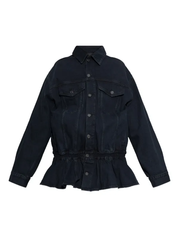 Agolde Rubik Peplum Jacket in Blue