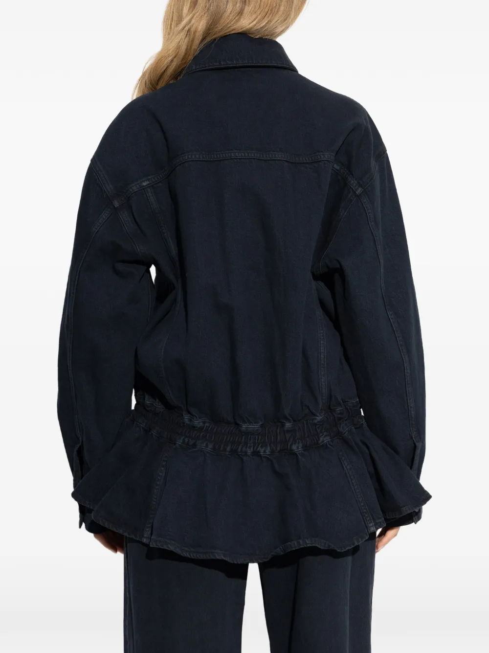 AGOLDE Rubik peplum jack Blauw