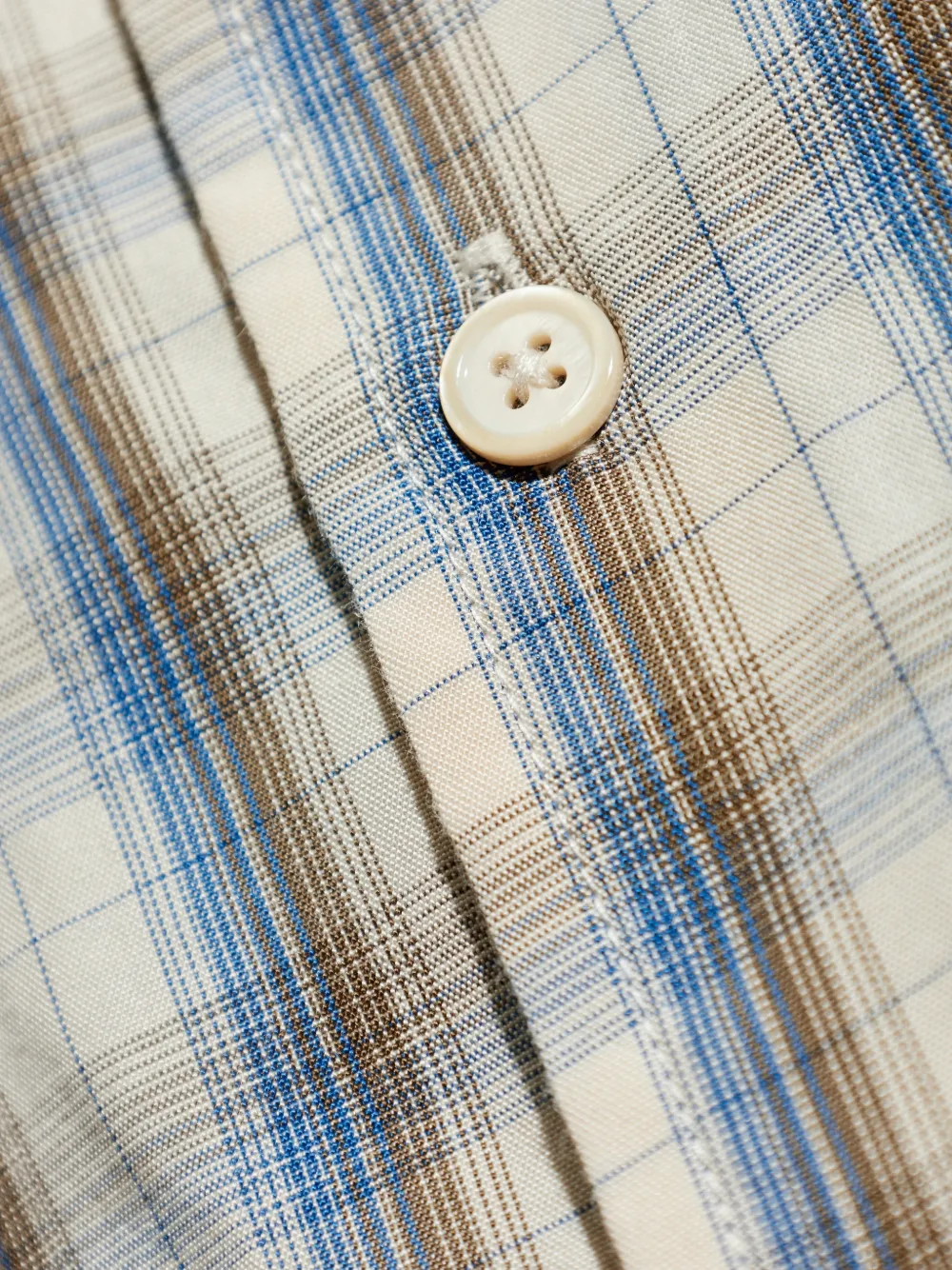 SAMSOE Geruit overhemd Beige