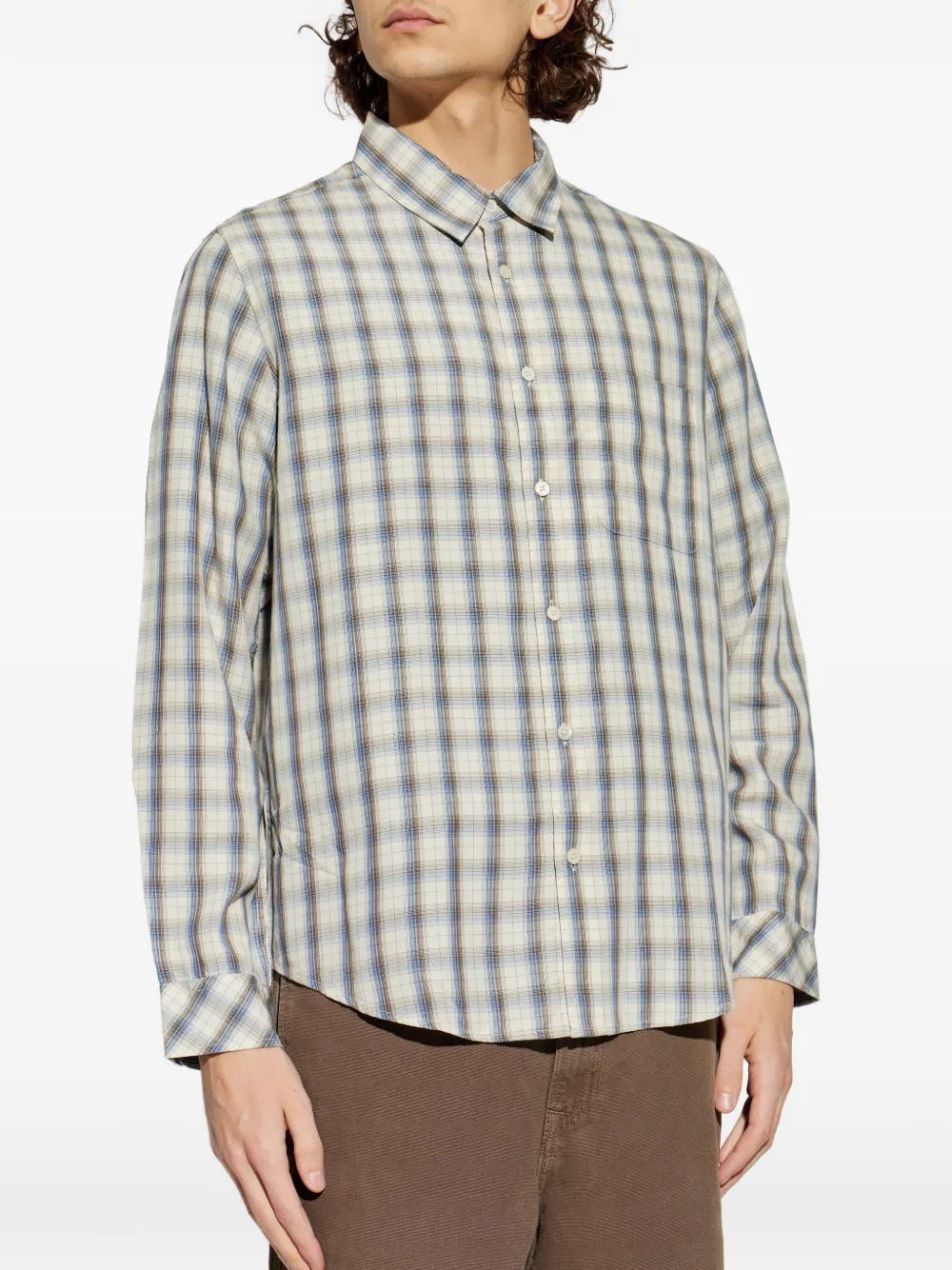  Samsoe Samsoe Checked-pattern Shirt - Neutrals 
