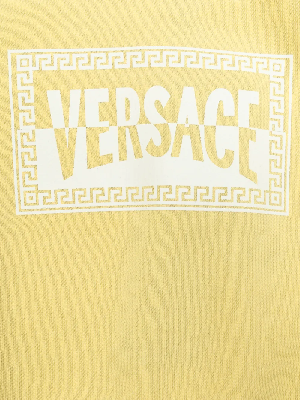 Versace Kids Sweater met logo Geel