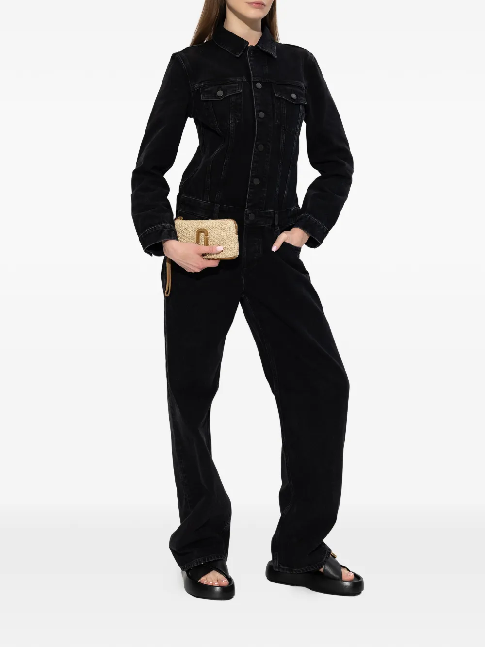  Agolde Mono Vaquero Rena - Negro 