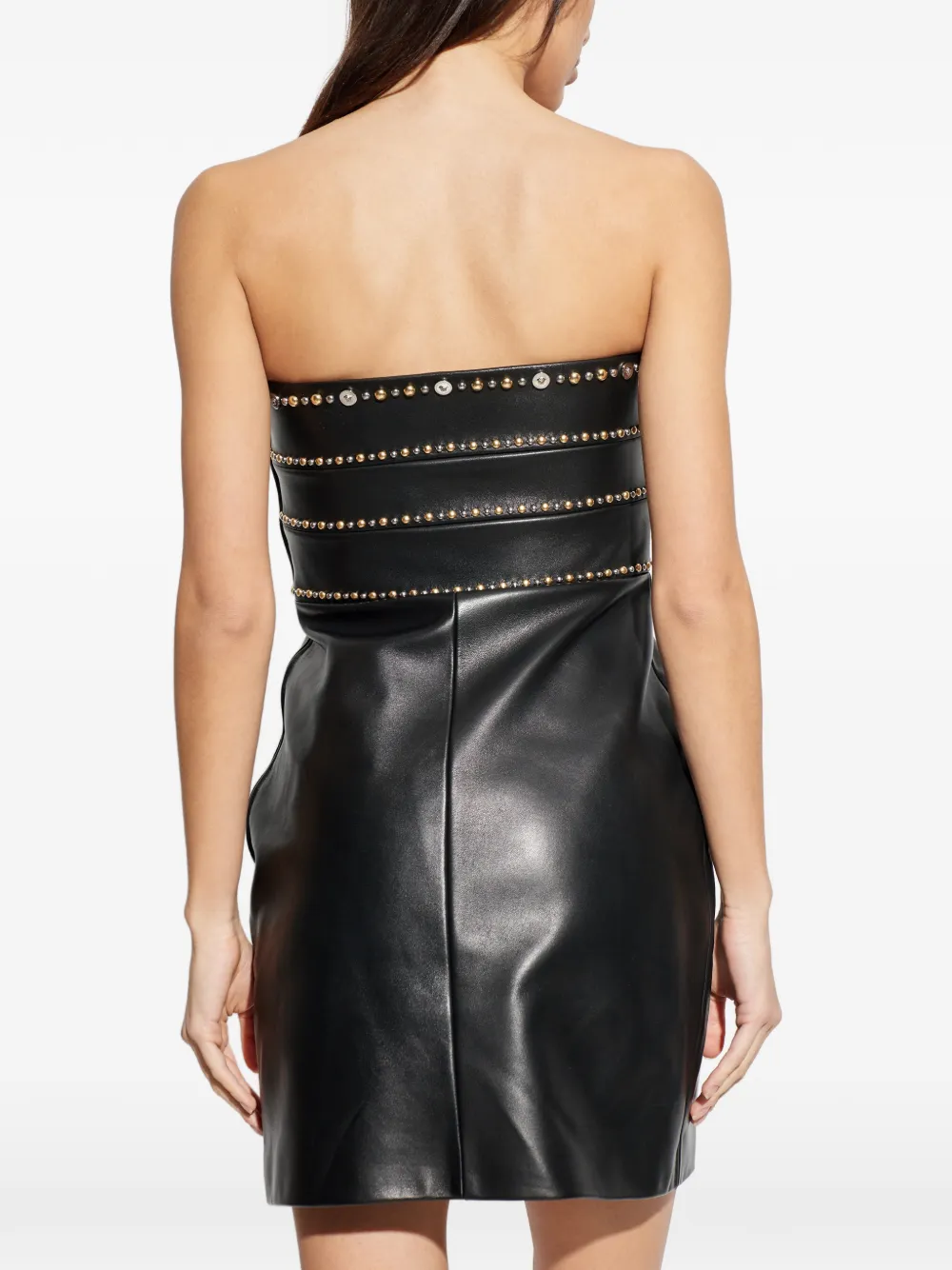 Versace Mini-jurk verfraaid met studs Zwart