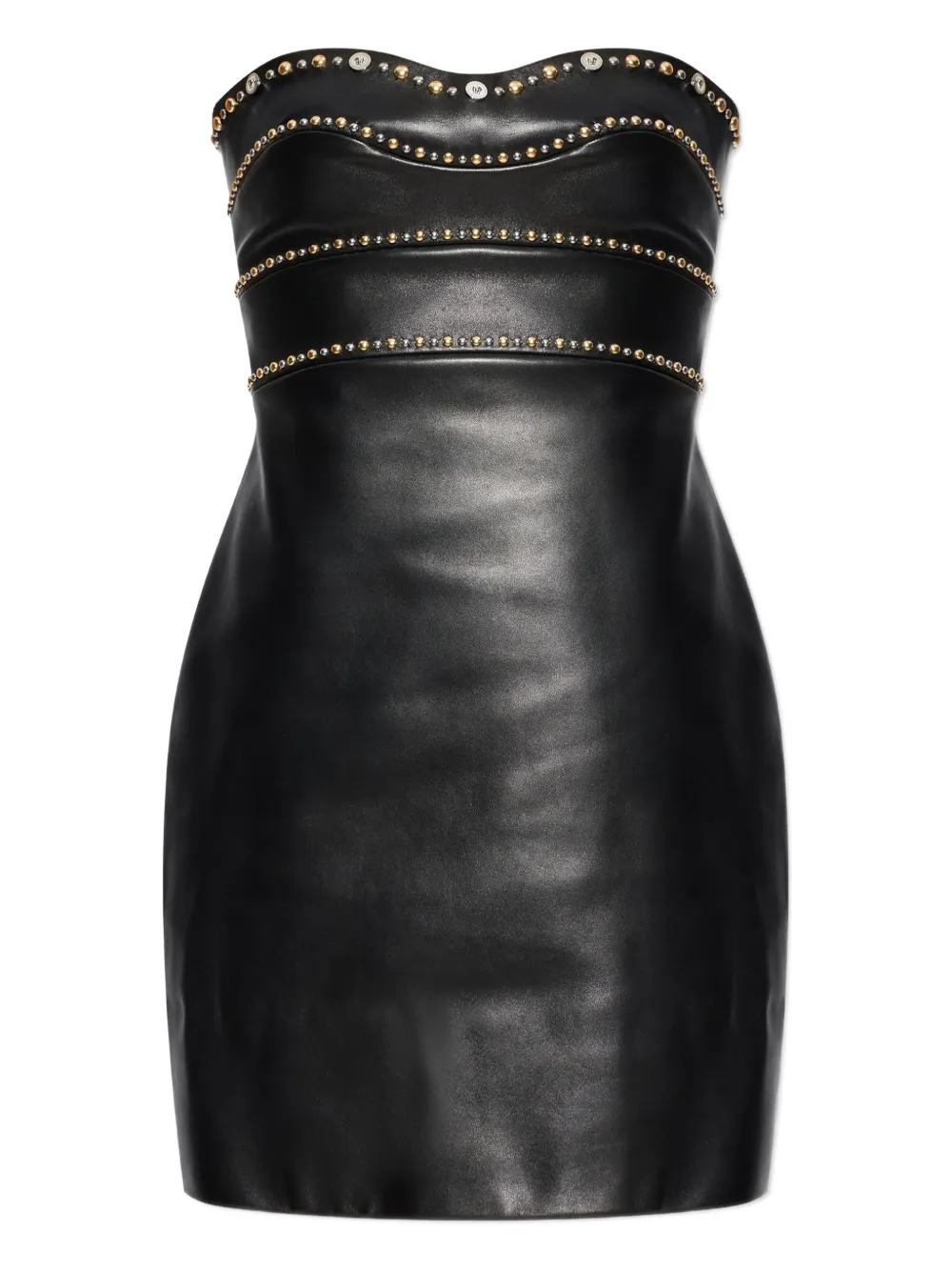 Versace studded-embellishment mini dress - Nero
