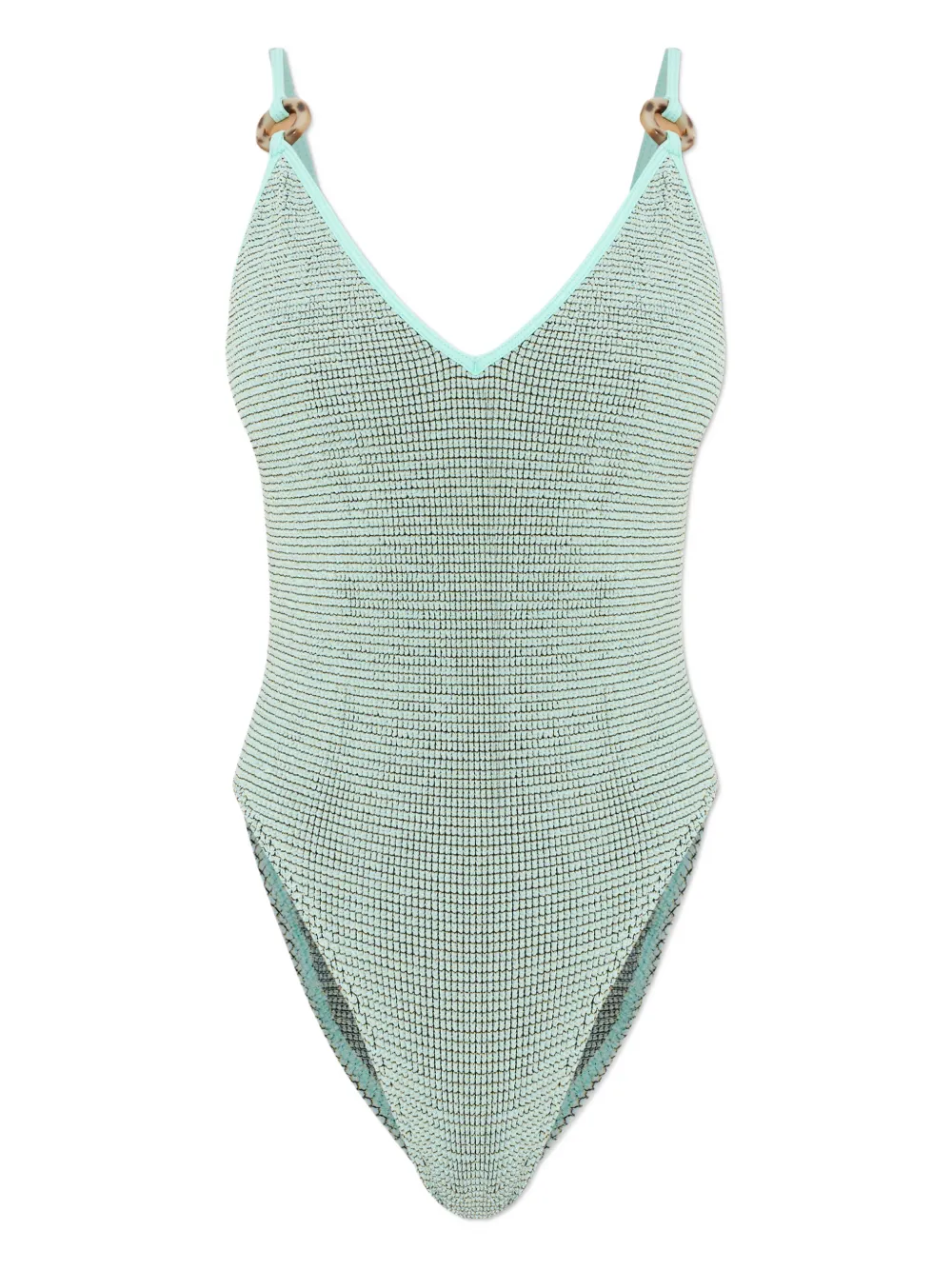 Bond-eye ring strap swimsuit - Verde