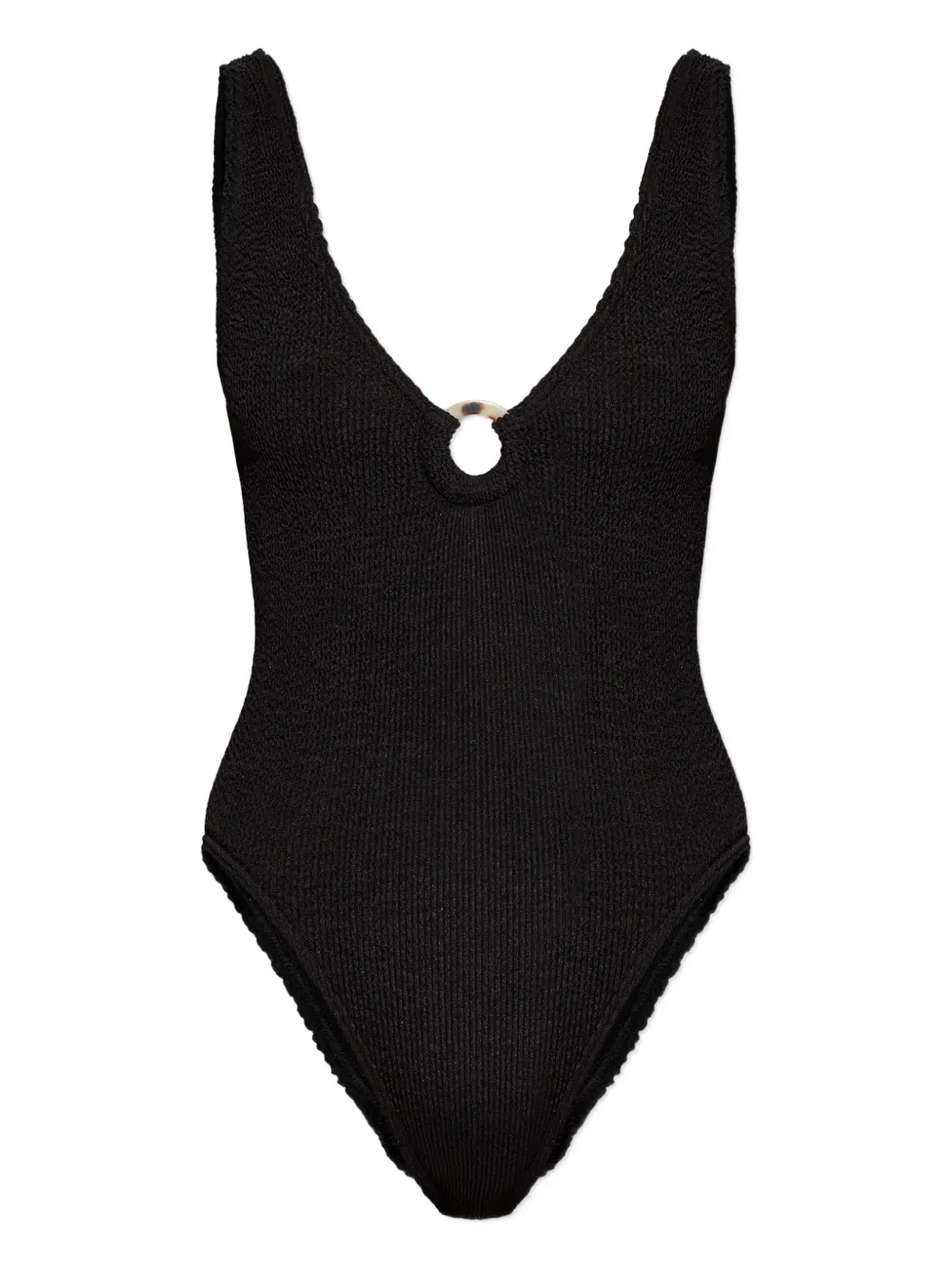 Bond-eye ring swimsuit - Nero