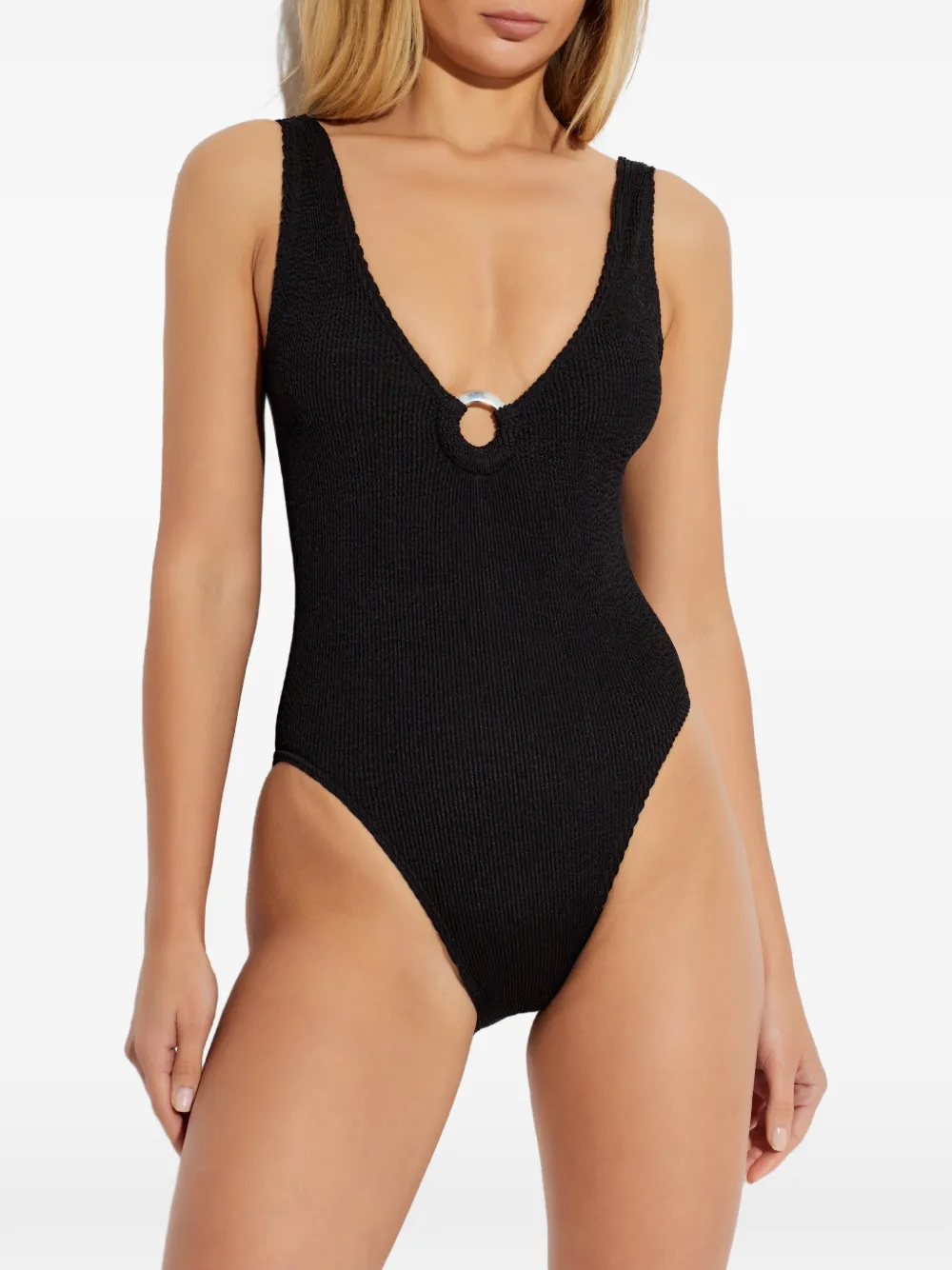  Bond-eye Ring Swimsuit - Black 