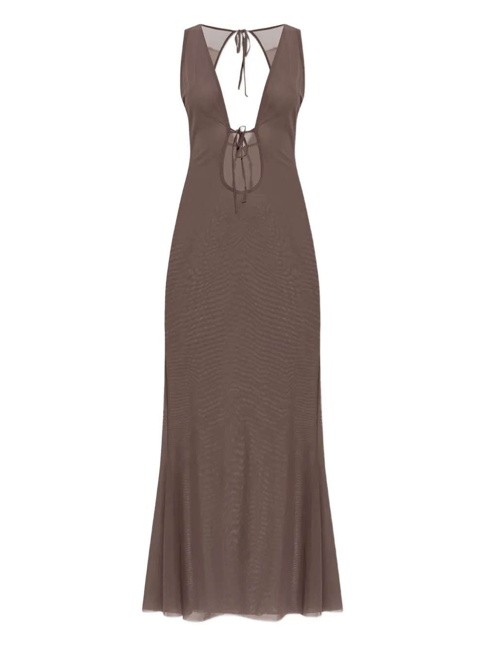 Mesh Tie Maxi Dress