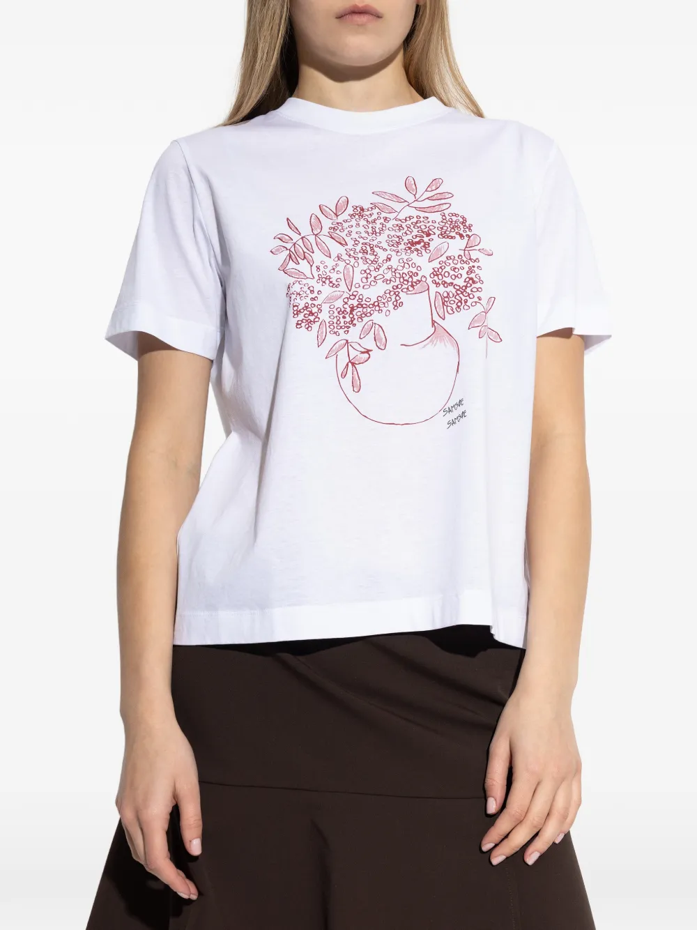  Samsoe Samsoe Floral-print T-shirt - White 
