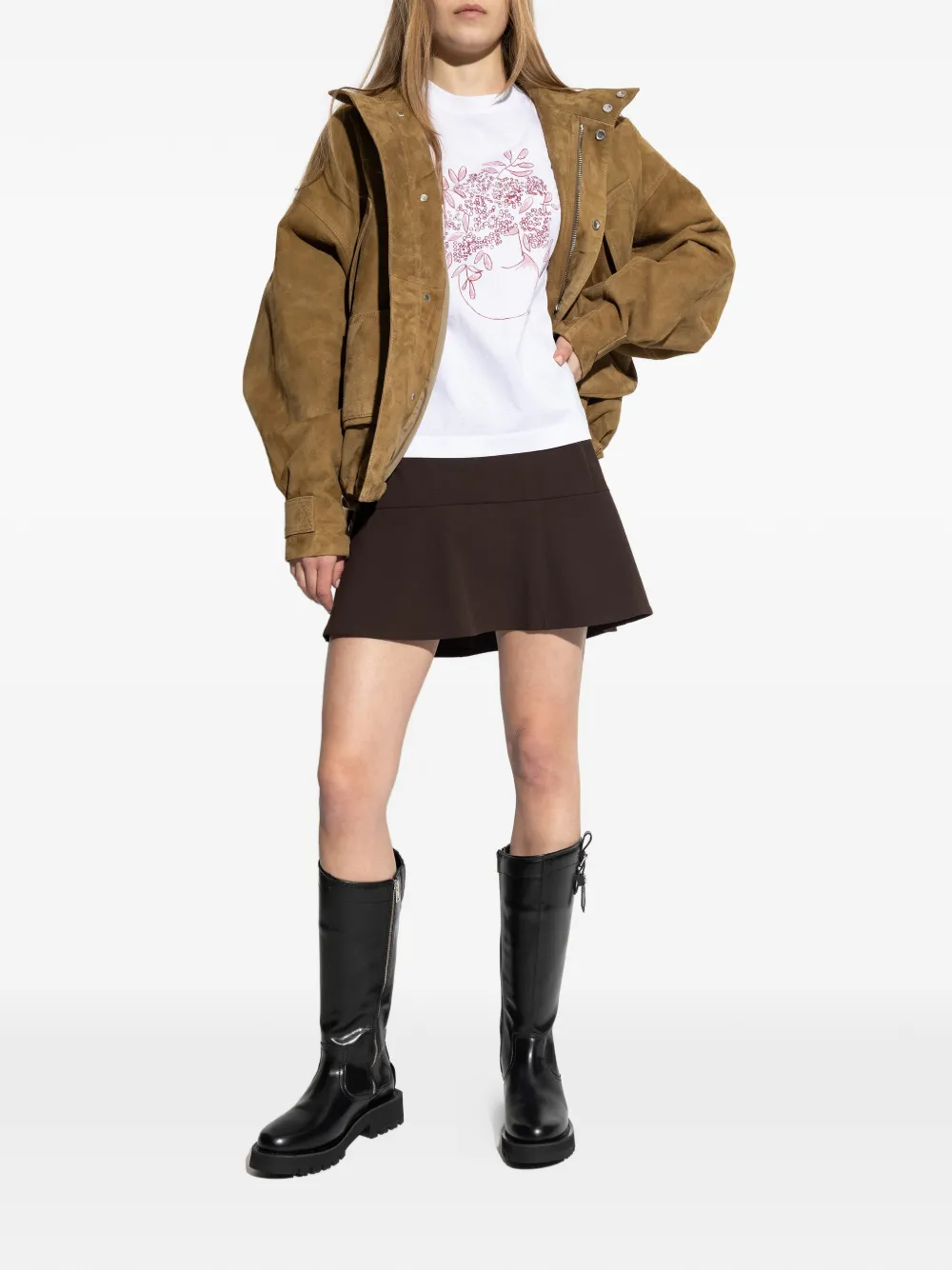 SAMSOE SAMSOE A-line mini skirt - Bruin