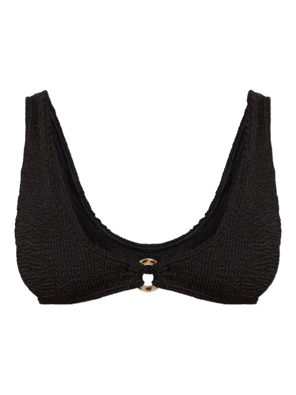Bond-eye Ring Scout bikini top - Nero