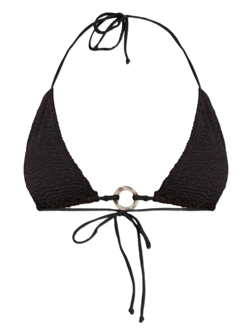 Bond-eye Ring Ingrid bikini top - Schwarz