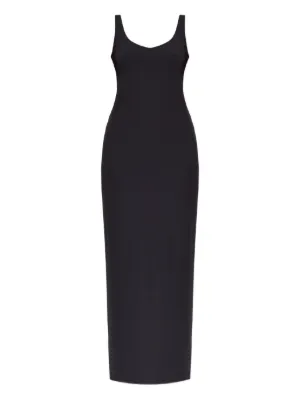 strapless open back dress Eliora Embellished Draped Corset Midaxi Dress in White