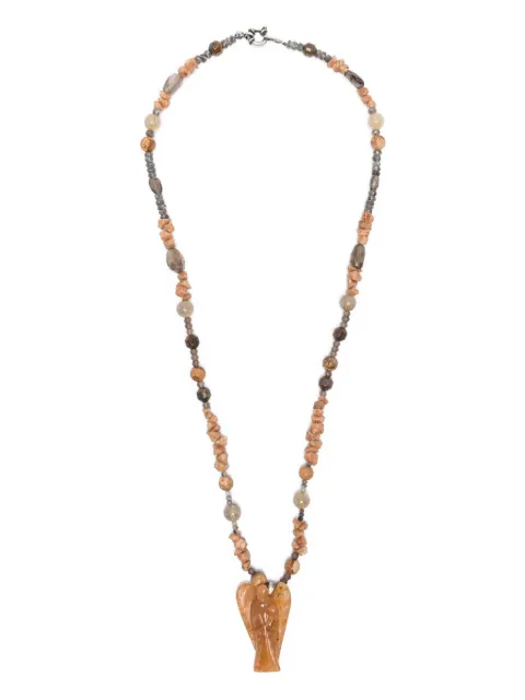 KUNDO carved crystal angel necklace
