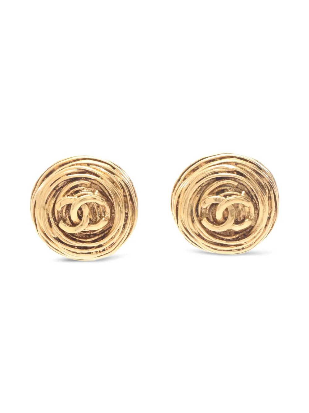 CHANEL Pre-Owned 1986-1988 Coco Mark earrings - Oro