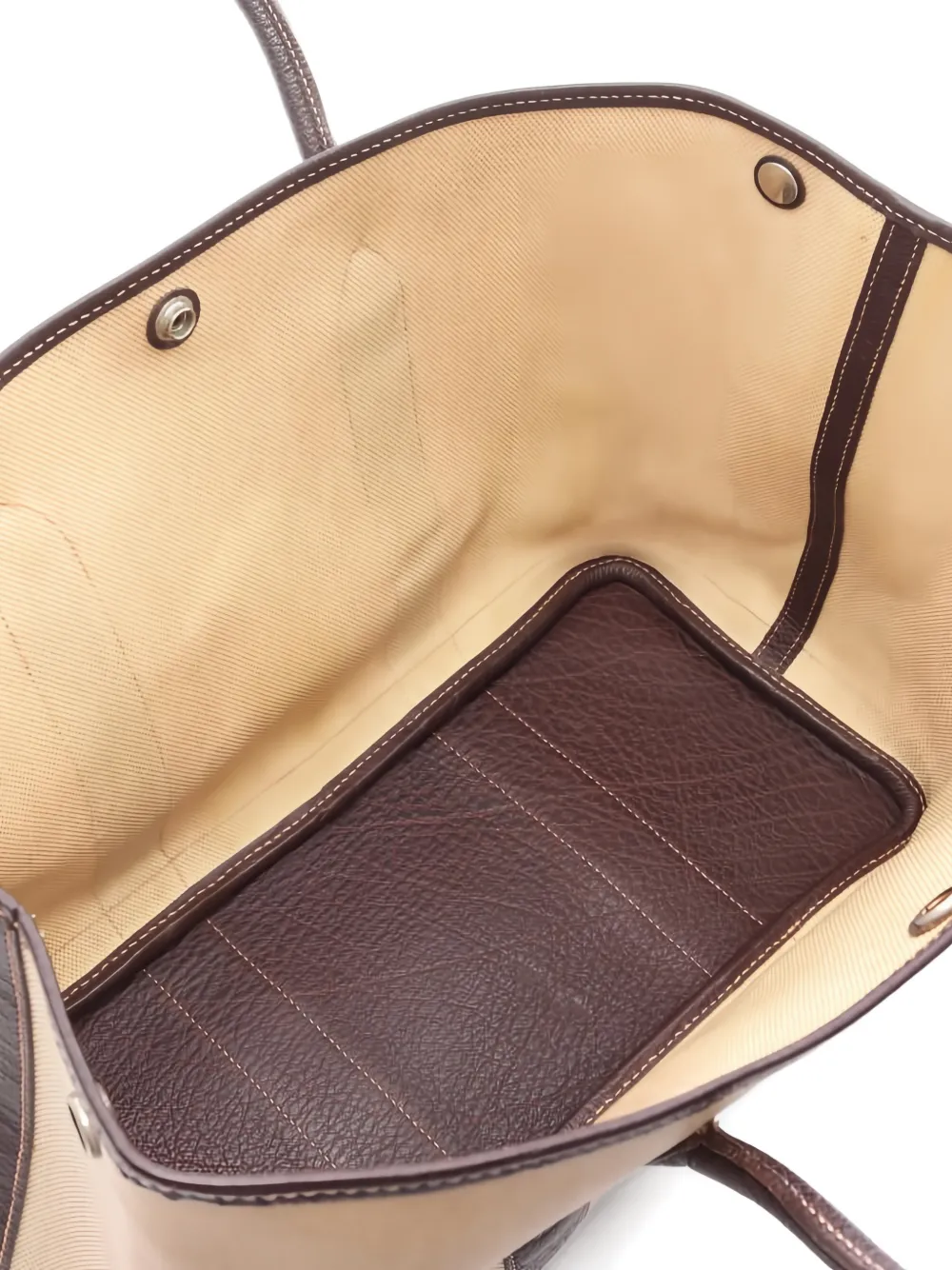 Pre-owned Hermes 2002 Pm Garden Party Tote Bag In Neutral