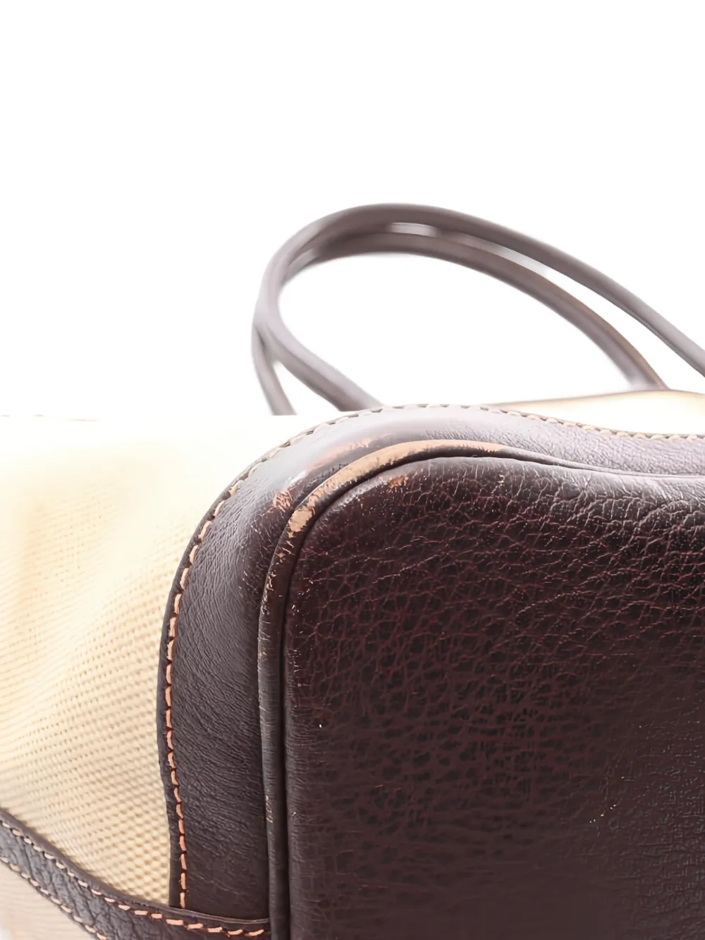 Pre-owned Hermes 2002 Pm Garden Party Tote Bag In Neutral