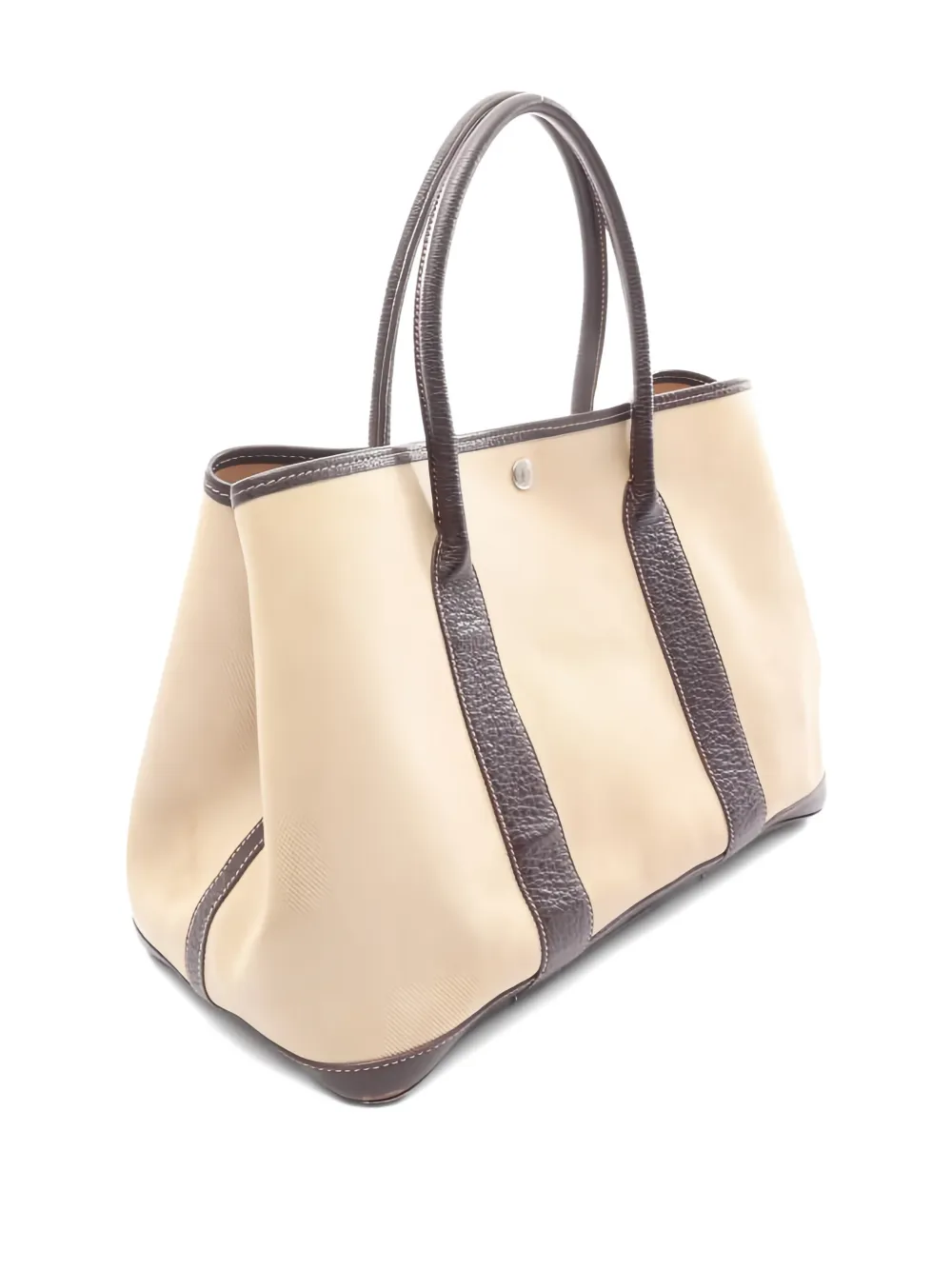 Pre-owned Hermes 2002 Pm Garden Party Tote Bag In Neutral