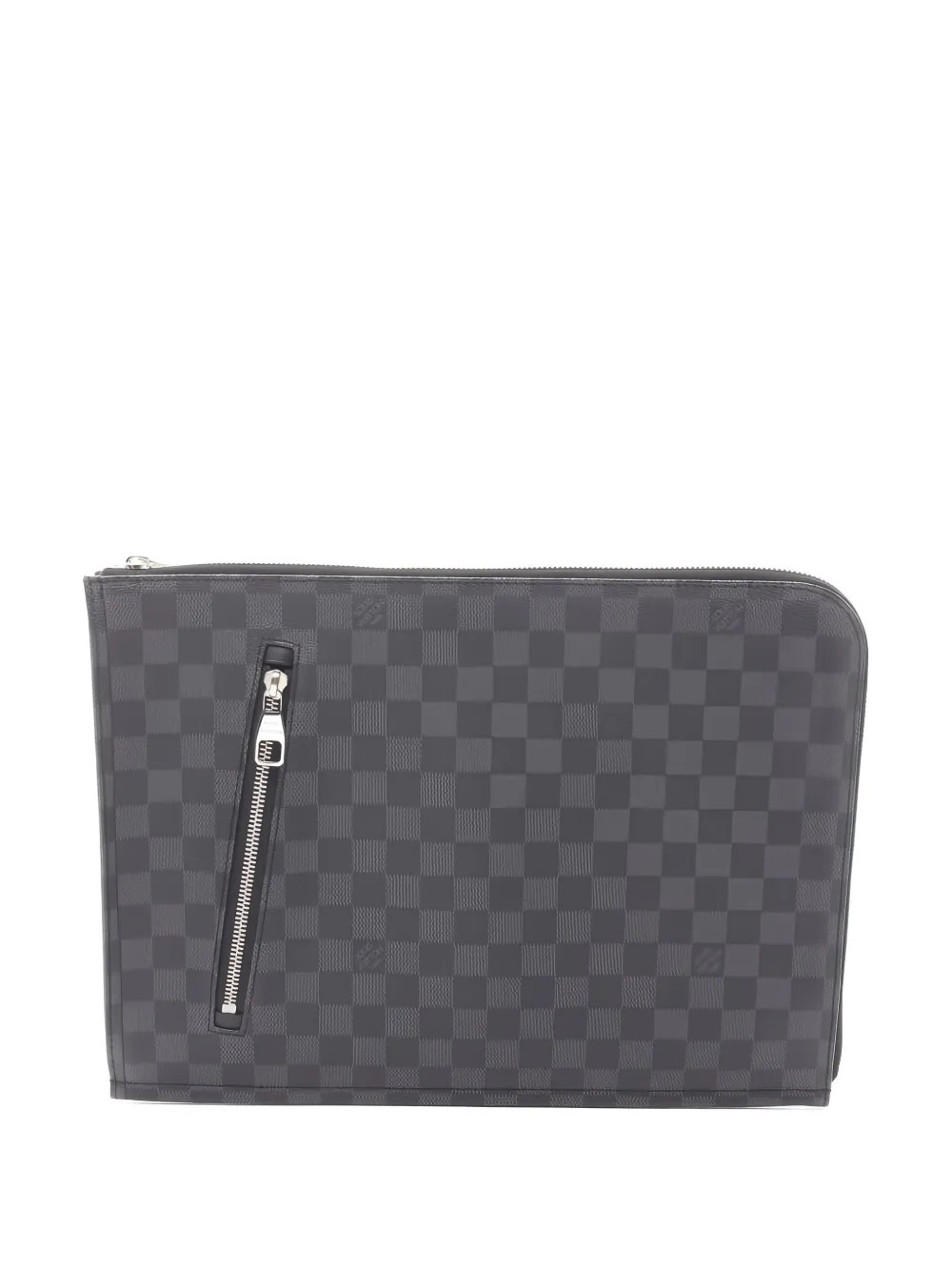 Louis Vuitton Pre-Owned 2012 Damier-Graphite zip clutch bag | Grey | Image 1