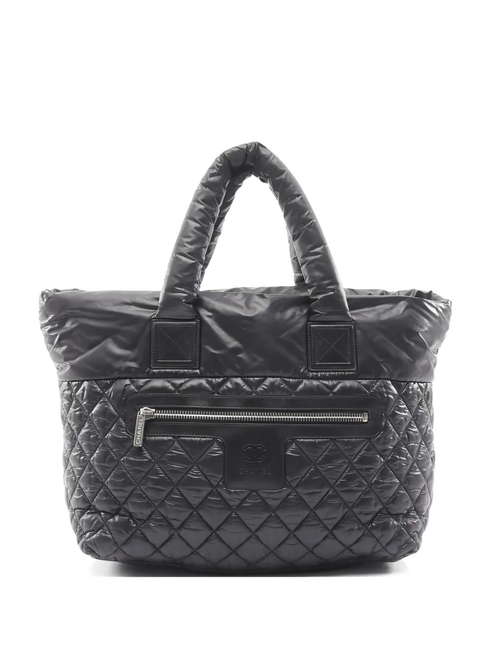 Pre-owned Chanel 2012-2013 Mm Coco Coon Quilted Tote Bag In Black