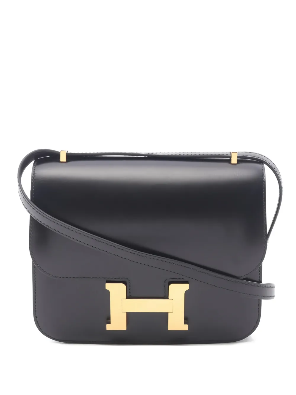 Hermès Pre-Owned 2021 mini Constance III logo-plaque shoulder bag - Nero