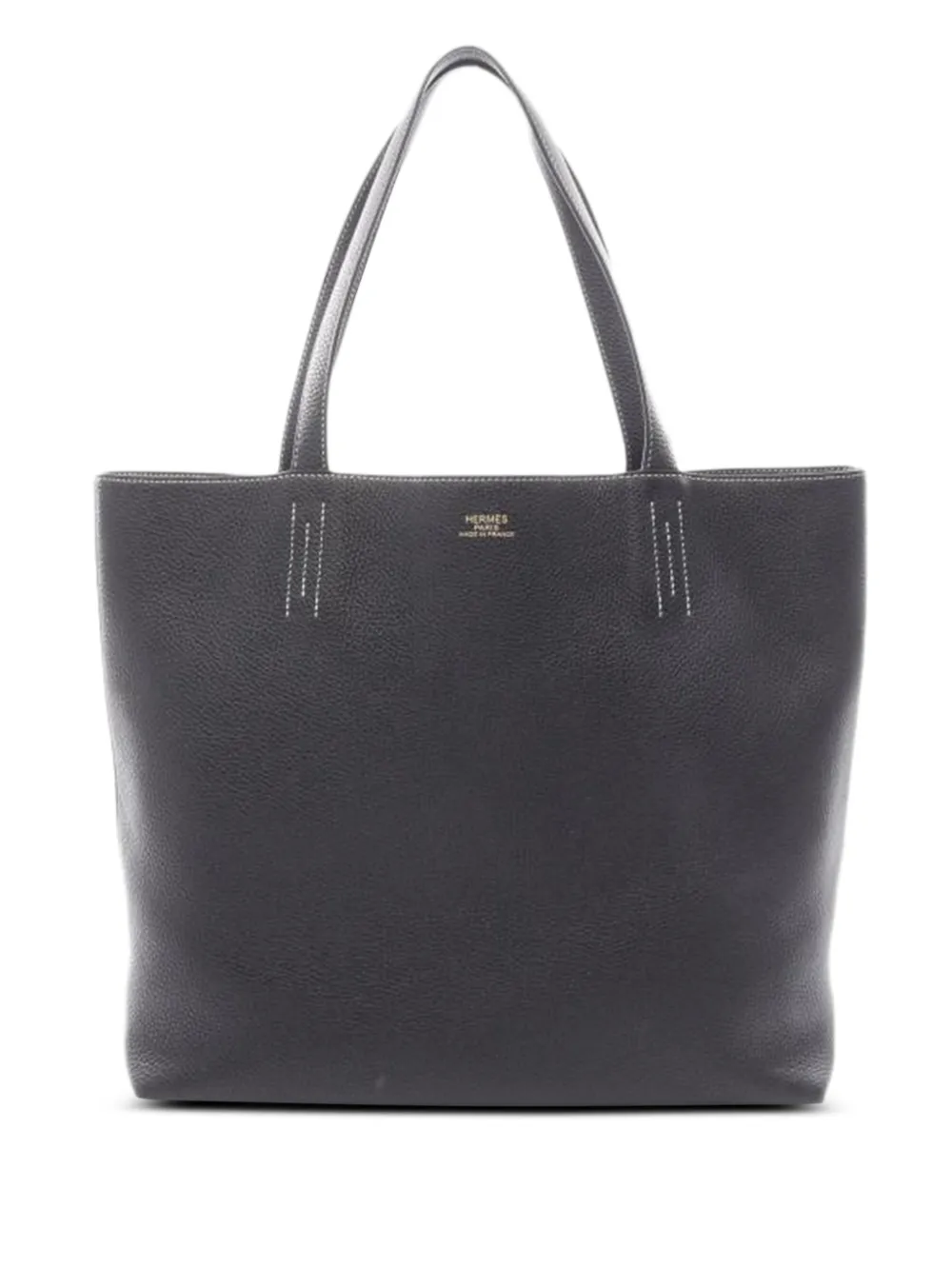 Hermès Pre-Owned 2020 45 Double Sens reversible leather tote bag - Black